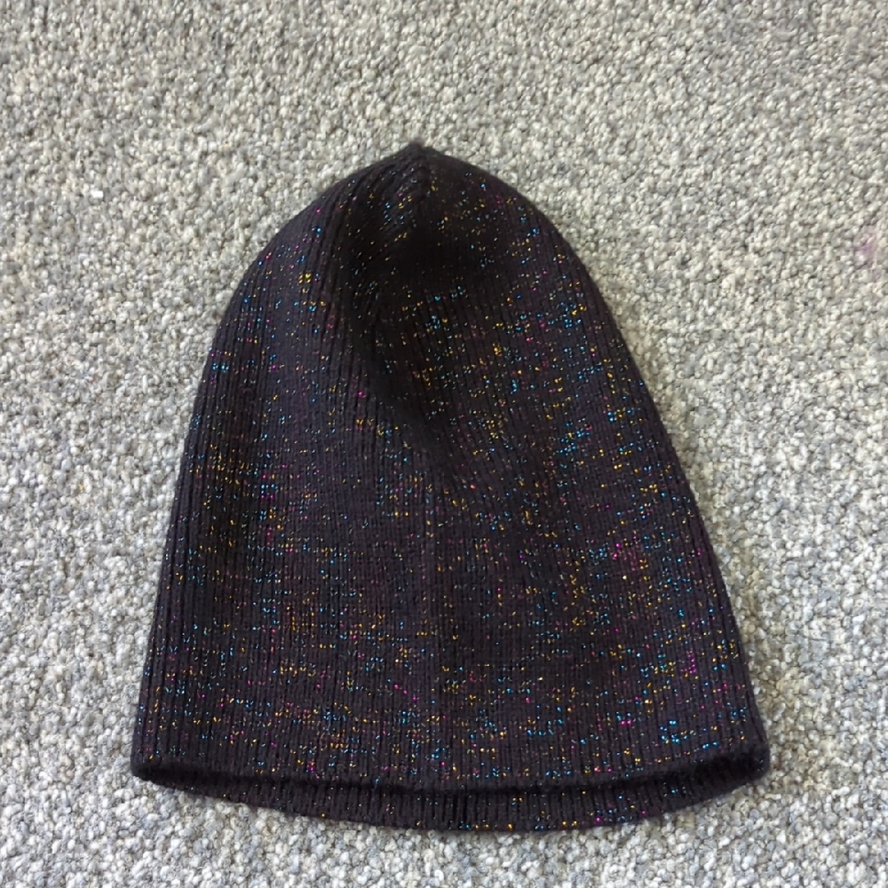 Mixit Multicolor Speckled Black Beanie
